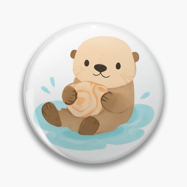 Item preview, Playful Watercolor Otter Sticker designed and sold by TicoInk.