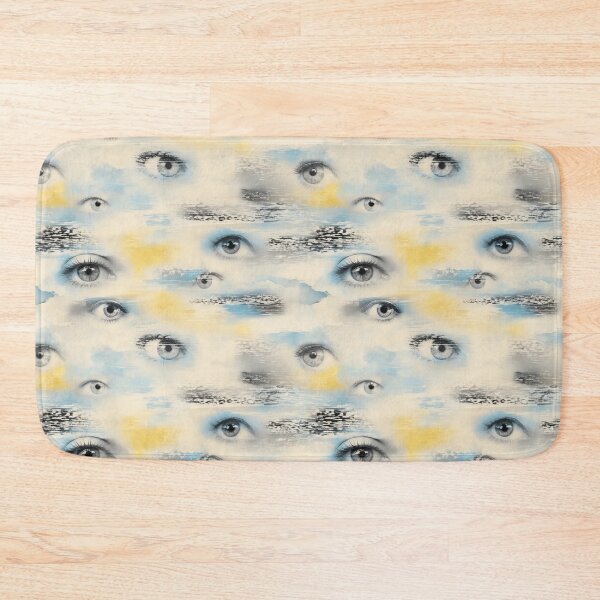 Item preview, Floating Eyes And Analogue Static Weirdcore Seamless Pattern Bone White designed and sold by StickyGuys.