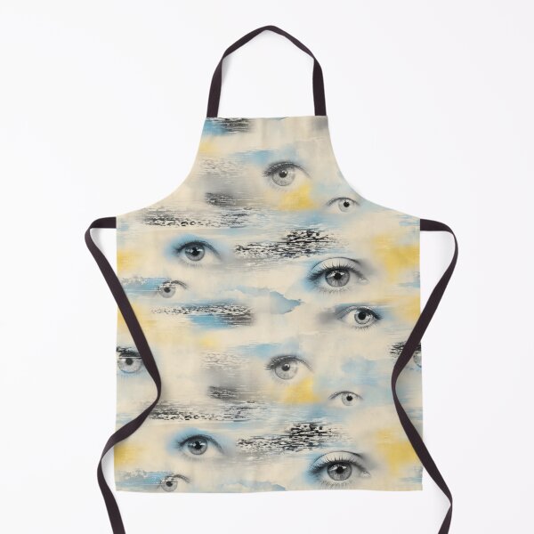 Item preview, Floating Eyes And Analogue Static Weirdcore Seamless Pattern Bone White designed and sold by StickyGuys.