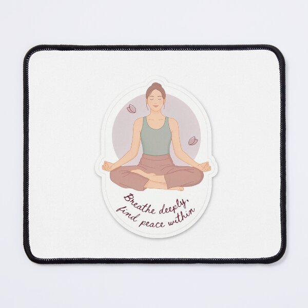 Item preview, Peaceful Yoga Pose with Calming Quote designed and sold by NiftyWrx.