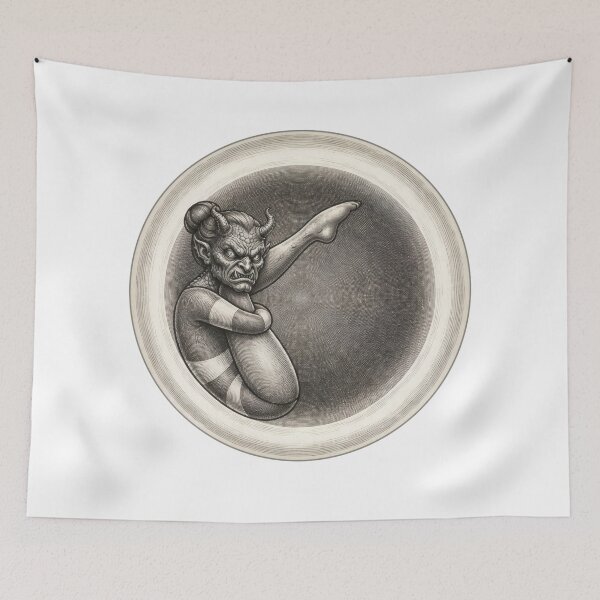 Item preview, The Horned Contortionist – Vintage Demon designed and sold by kdhill.