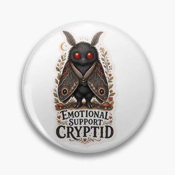 Item preview, Emotional Support Cryptid Tiny Mothman Companion Mustard Yellow designed and sold by StickyGuys.