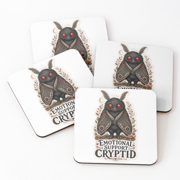 Item preview, Emotional Support Cryptid Tiny Mothman Companion Mustard Yellow designed and sold by StickyGuys.
