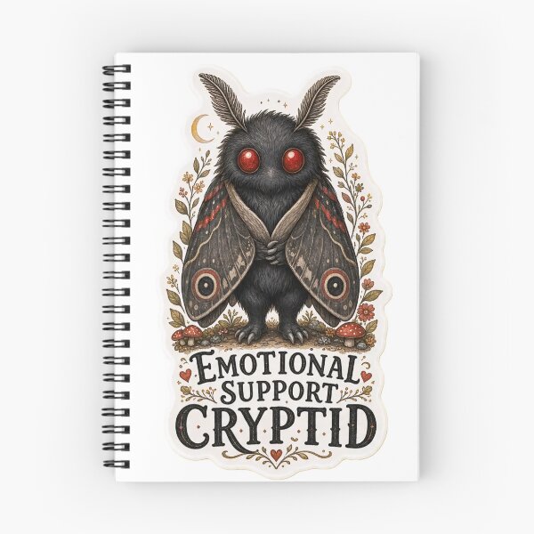 Item preview, Emotional Support Cryptid Tiny Mothman Companion Mustard Yellow designed and sold by StickyGuys.