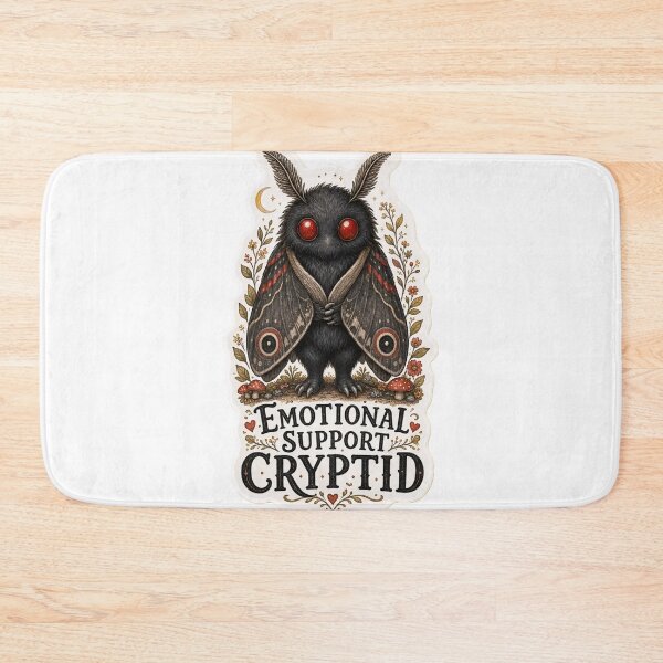 Item preview, Emotional Support Cryptid Tiny Mothman Companion Mustard Yellow designed and sold by StickyGuys.