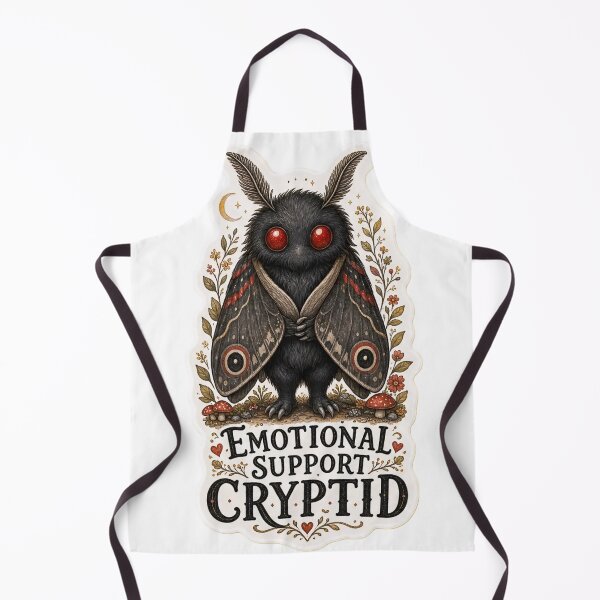 Item preview, Emotional Support Cryptid Tiny Mothman Companion Mustard Yellow designed and sold by StickyGuys.