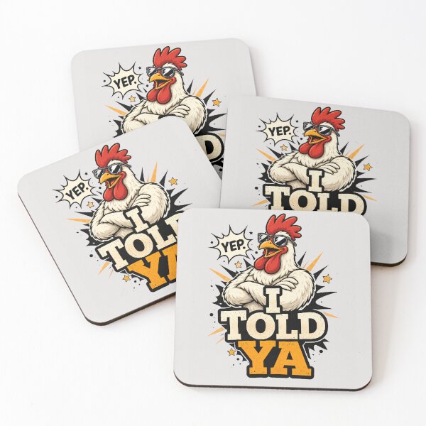 Item preview, I Told Ya Funny Rooster Illustration with Confident Sarcastic Humor designed and sold by Cree8if.