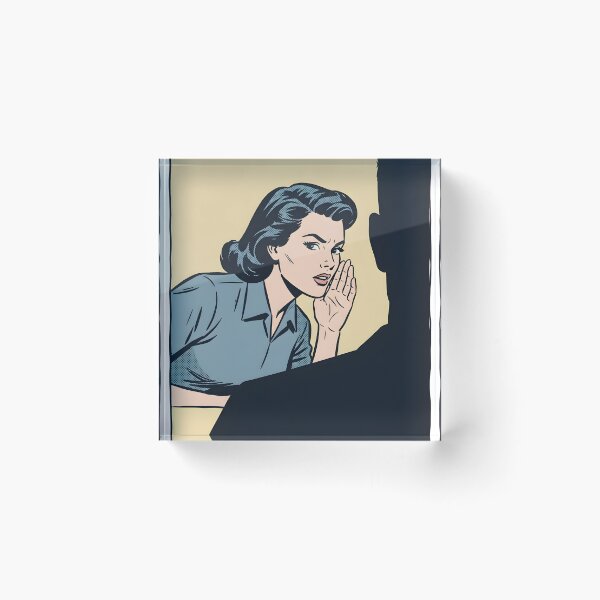 Item preview, Whispering Dark Shadow Minimalist Comic Poster designed and sold by DuckOddity.
