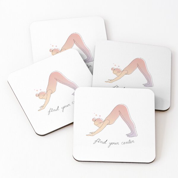 Item preview, Minimalist Yoga Pose with 'Find Your Center' Text designed and sold by NiftyWrx.