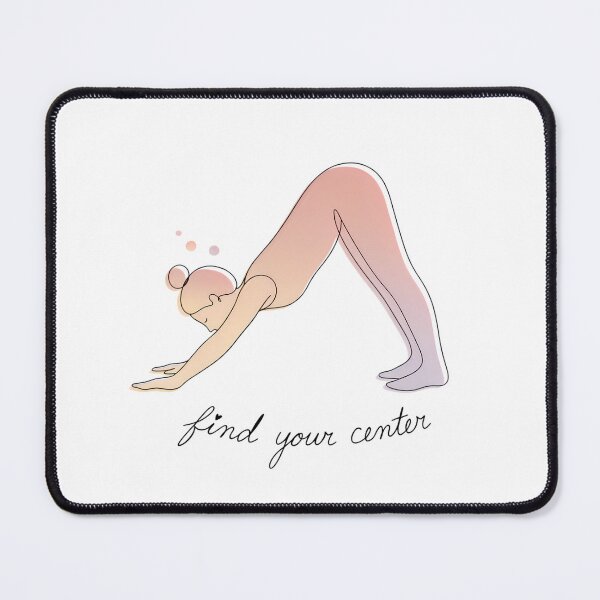 Item preview, Minimalist Yoga Pose with 'Find Your Center' Text designed and sold by NiftyWrx.