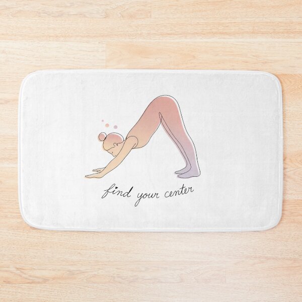 Item preview, Minimalist Yoga Pose with 'Find Your Center' Text designed and sold by NiftyWrx.