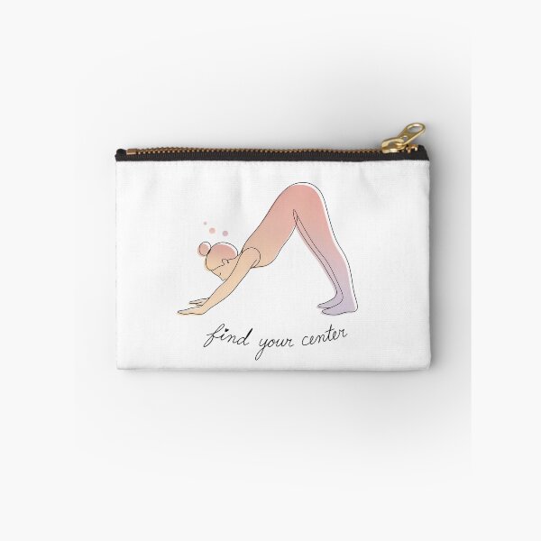 Item preview, Minimalist Yoga Pose with 'Find Your Center' Text designed and sold by NiftyWrx.