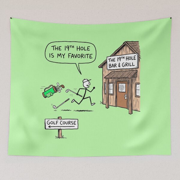 Item preview, Golfer Heads to the 19th Hole designed and sold by ThreadRiotTees.