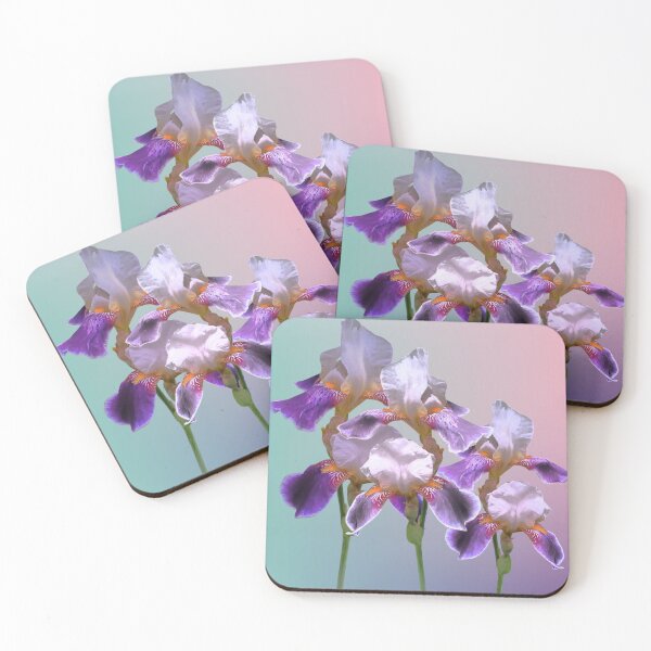 Item preview, Minimalist Vibrant Iris Blossom Photo Collage designed and sold by JurateArt-DK.