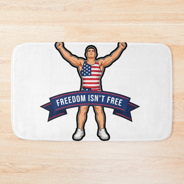 Item preview, Patriotic Individual with 'Freedom Isn't Free' Quote designed and sold by NiftyWrx.