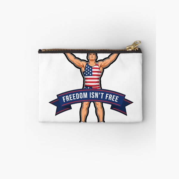 Item preview, Patriotic Individual with 'Freedom Isn't Free' Quote designed and sold by NiftyWrx.