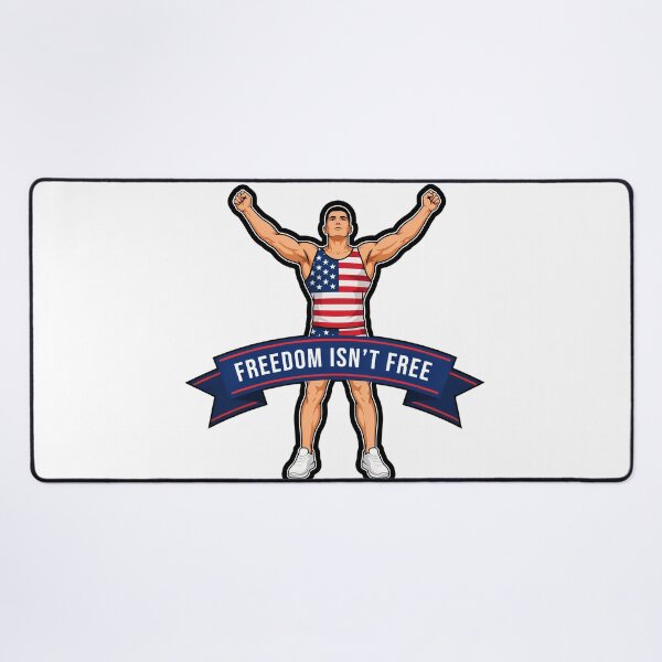 Item preview, Patriotic Individual with 'Freedom Isn't Free' Quote designed and sold by NiftyWrx.