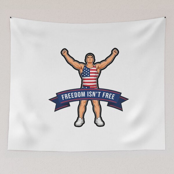 Item preview, Patriotic Individual with 'Freedom Isn't Free' Quote designed and sold by NiftyWrx.
