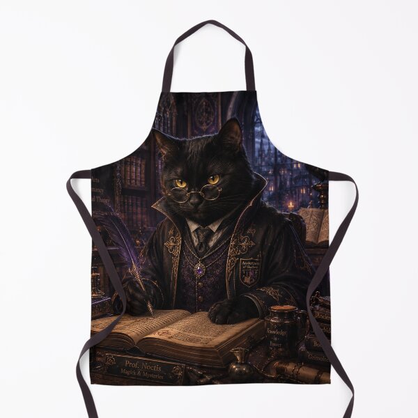 Item preview, Bombay Black Cat Wizard Professor Writing Spell Book Gothic Halloween designed and sold by Ghostlycats2026.