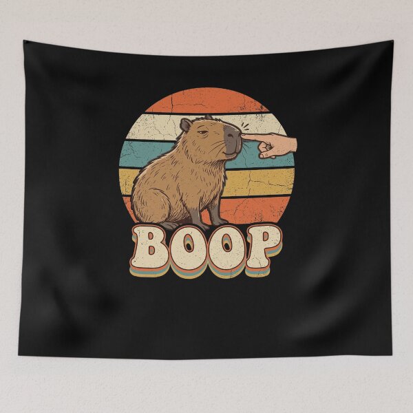Item preview, Capybara Boop Funny Retro Sunset Animal designed and sold by snowry.
