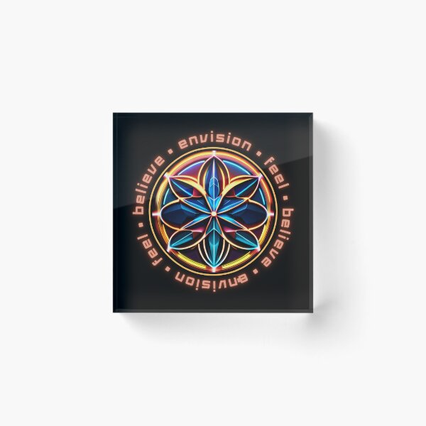 Item preview, Flower of Life Orange Octopetal Cymatics Sacred Geometry designed and sold by Zeporas Castle.