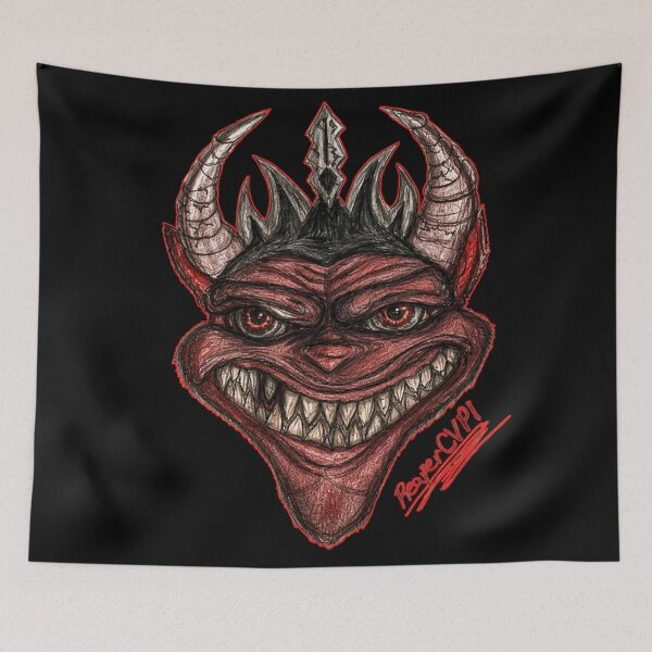 Item preview, ReaperCVPI ( Reaper of Asatru ) hand drawn tattoo art doom devil head designed and sold by SEVERTREND APPAREL .