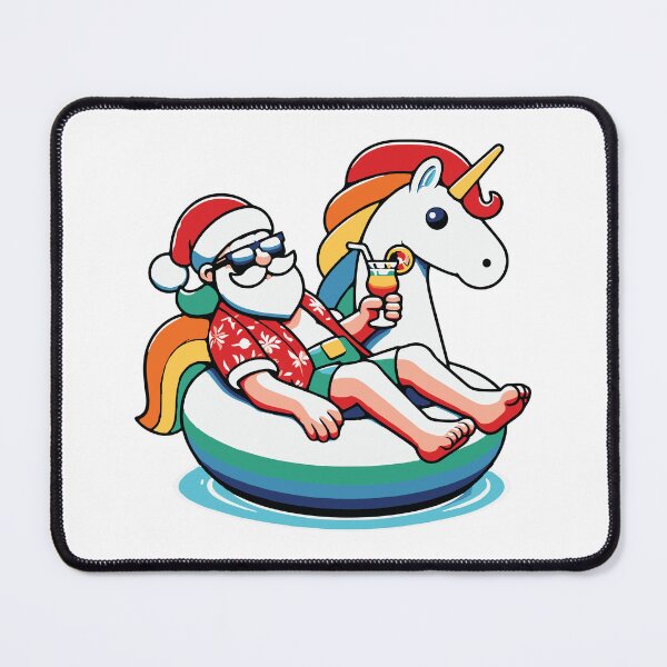 Item preview, Tropical Santa Unicorn Pool Float designed and sold by butterflies-new.