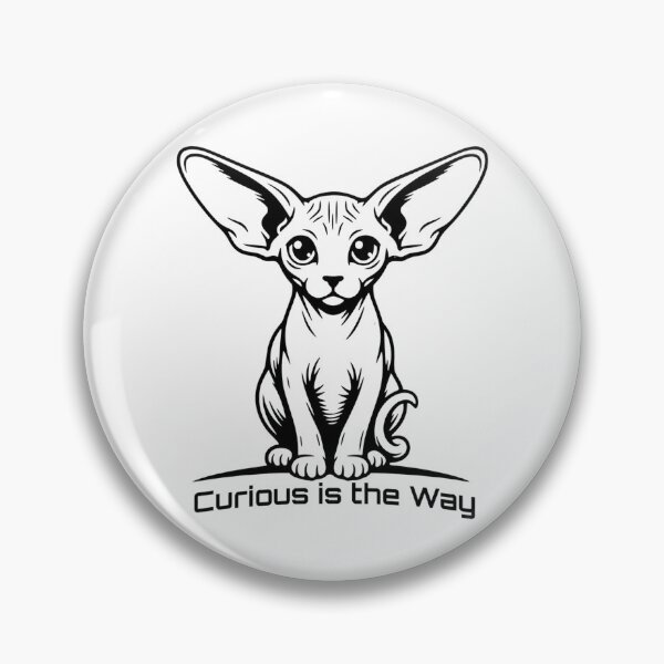 Item preview, Curious Sphynx Kitten showing the way designed and sold by Feral Kitty Design Studio, LLC.
