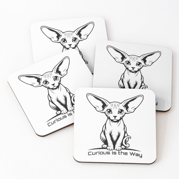 Item preview, Curious Sphynx Kitten showing the way designed and sold by Feral Kitty Design Studio, LLC.