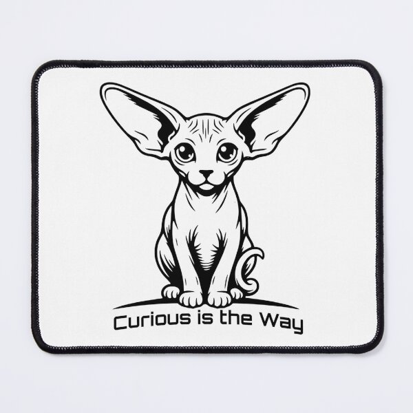 Item preview, Curious Sphynx Kitten showing the way designed and sold by Feral Kitty Design Studio, LLC.
