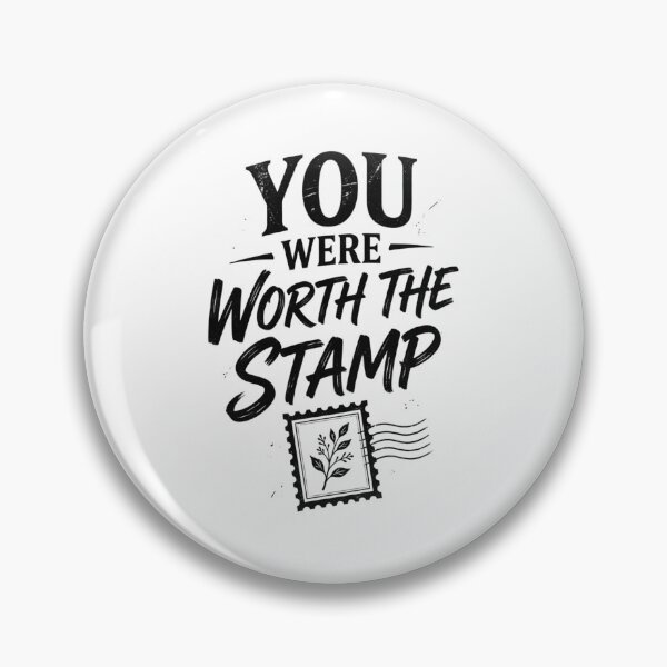 Item preview, You Were Worth the Stamp – Vintage Pen Pal & Snail Mail Design designed and sold by Inky Accessories.