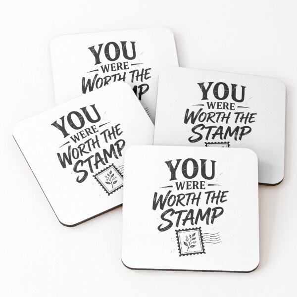 Item preview, You Were Worth the Stamp – Vintage Pen Pal & Snail Mail Design designed and sold by Inky Accessories.