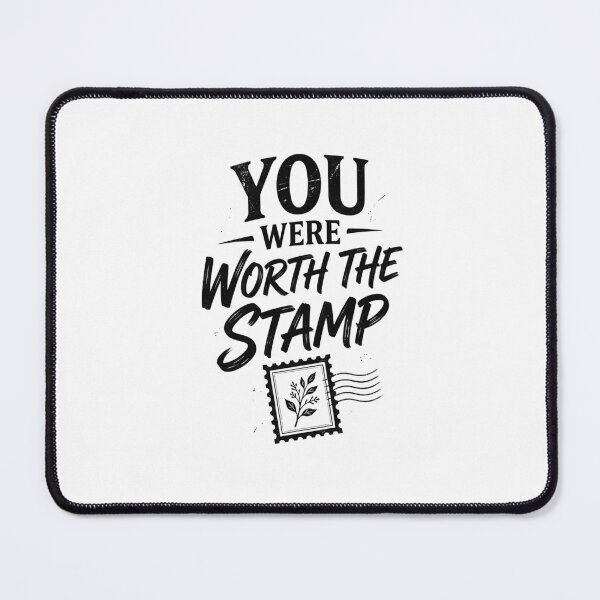 Item preview, You Were Worth the Stamp – Vintage Pen Pal & Snail Mail Design designed and sold by Inky Accessories.