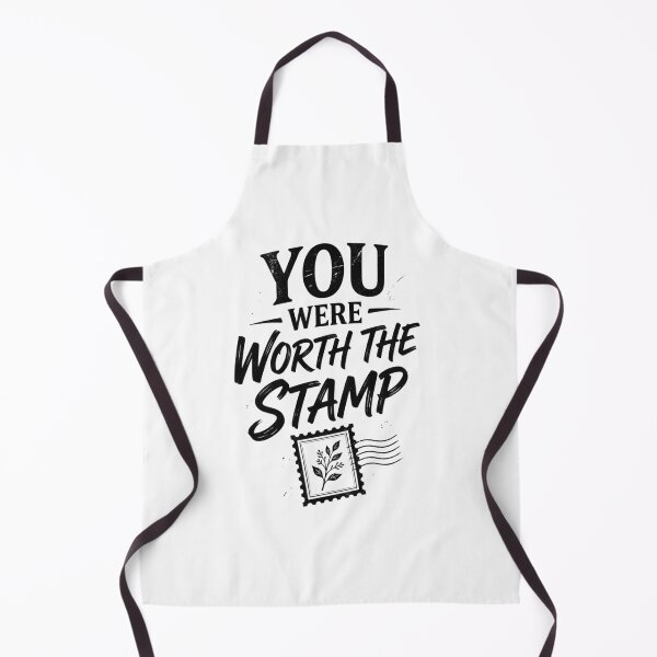 Item preview, You Were Worth the Stamp – Vintage Pen Pal & Snail Mail Design designed and sold by Inky Accessories.