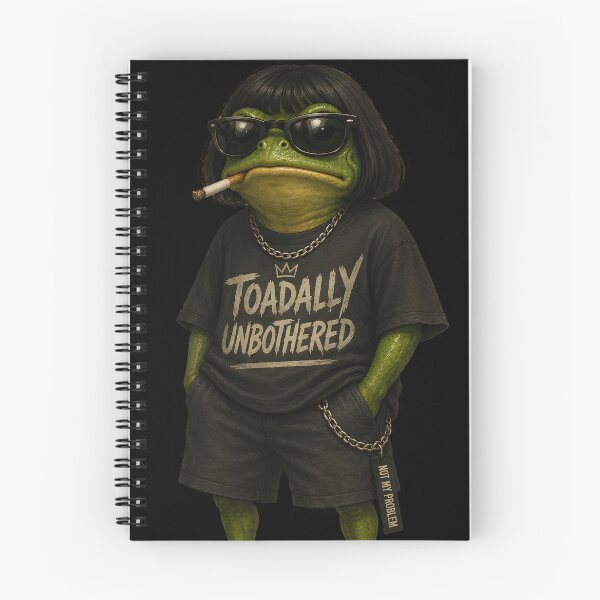Item preview, Toadally Unbothered Frog designed and sold by SurrealSproutz.
