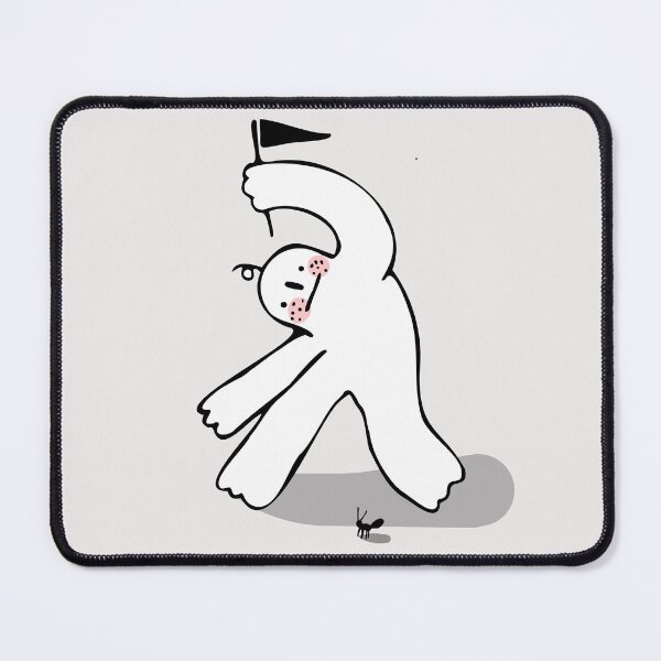 Item preview, Funny Blob Character with Flag Doodle Art designed and sold by PurpleParlo.