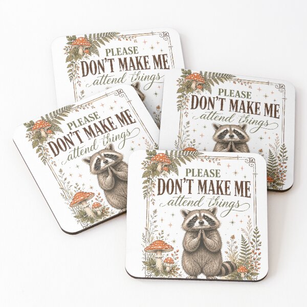 Item preview, ute Raccoon Shirt, Please Don't Make Me Attend Things T-Shirt, Funny Anti Social Gift, Woodland Animal Graphic Tee designed and sold by OUICHA.