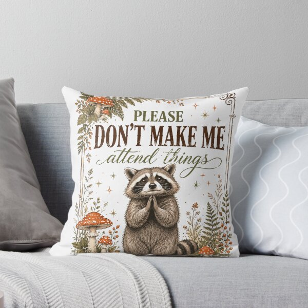 Item preview, ute Raccoon Shirt, Please Don't Make Me Attend Things T-Shirt, Funny Anti Social Gift, Woodland Animal Graphic Tee designed and sold by OUICHA.