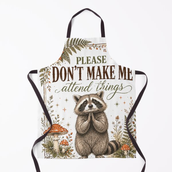 Item preview, ute Raccoon Shirt, Please Don't Make Me Attend Things T-Shirt, Funny Anti Social Gift, Woodland Animal Graphic Tee designed and sold by OUICHA.