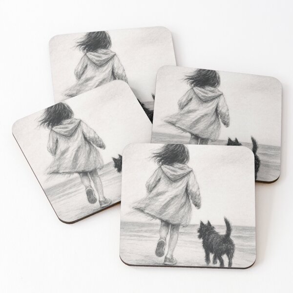 Item preview, Walk by the sea - Girl and her dog designed and sold by Natalia-Vlad.