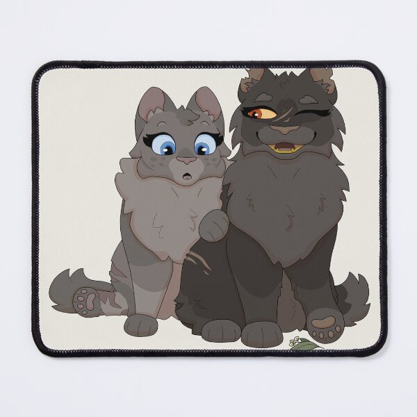 Item preview, Yellow Fang and Cinder Pelt - Fighting Felines designed and sold by HeneryettasArt.