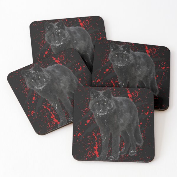 Item preview, Black Wolf Red Paint Splash Grunge Art designed and sold by BULAIR89.