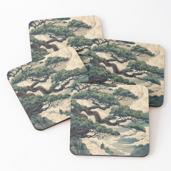Item preview, Serene Mountain Landscape with Pagoda designed and sold by Elsdansby.