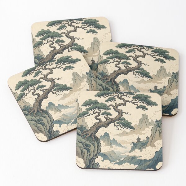 Item preview, Ancient Tree Overlooks Misty Mountains designed and sold by Elsdansby.