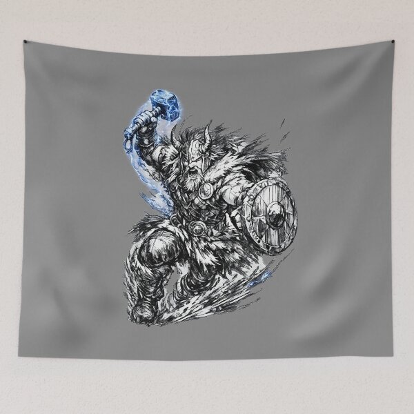 Item preview, Thunder‑Charged Viking God designed and sold by FilBlue.
