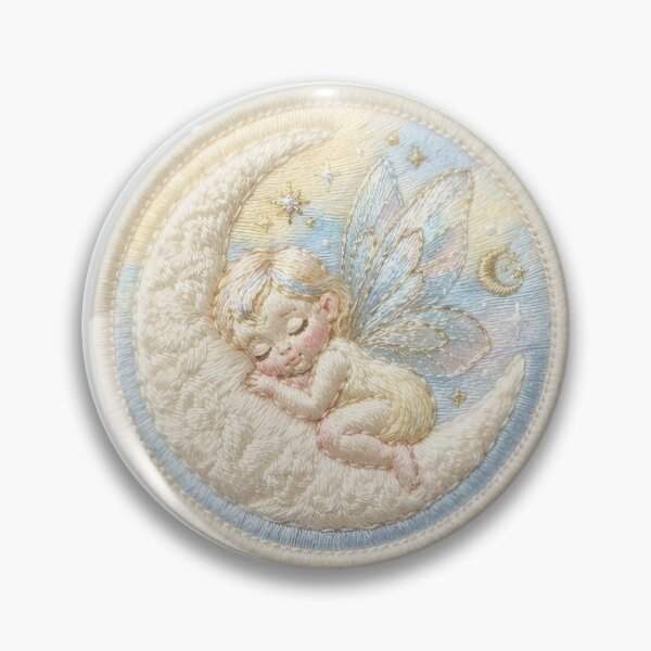 Item preview, Sleeping Fairy Baby Resting Gently On The Crescent Moon designed and sold by Azurart2.