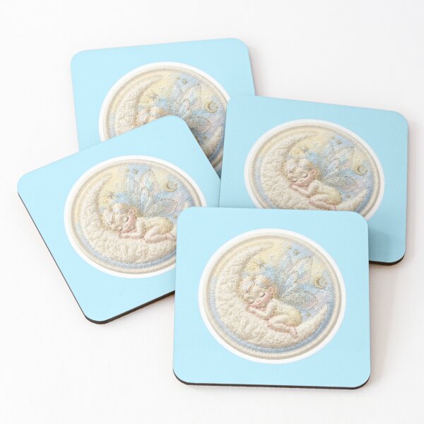 Item preview, Sleeping Fairy Baby Resting Gently On The Crescent Moon designed and sold by Azurart2.