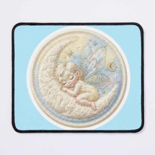 Item preview, Sleeping Fairy Baby Resting Gently On The Crescent Moon designed and sold by Azurart2.