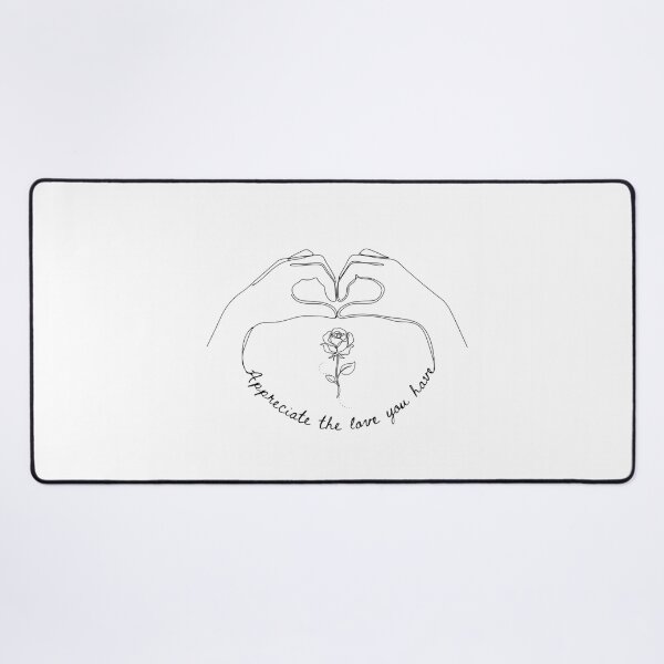 Item preview, Intertwined Hands & Rose Love Quote designed and sold by NiftyWrx.