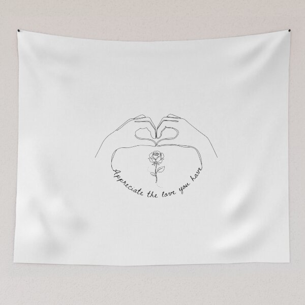 Item preview, Intertwined Hands & Rose Love Quote designed and sold by NiftyWrx.